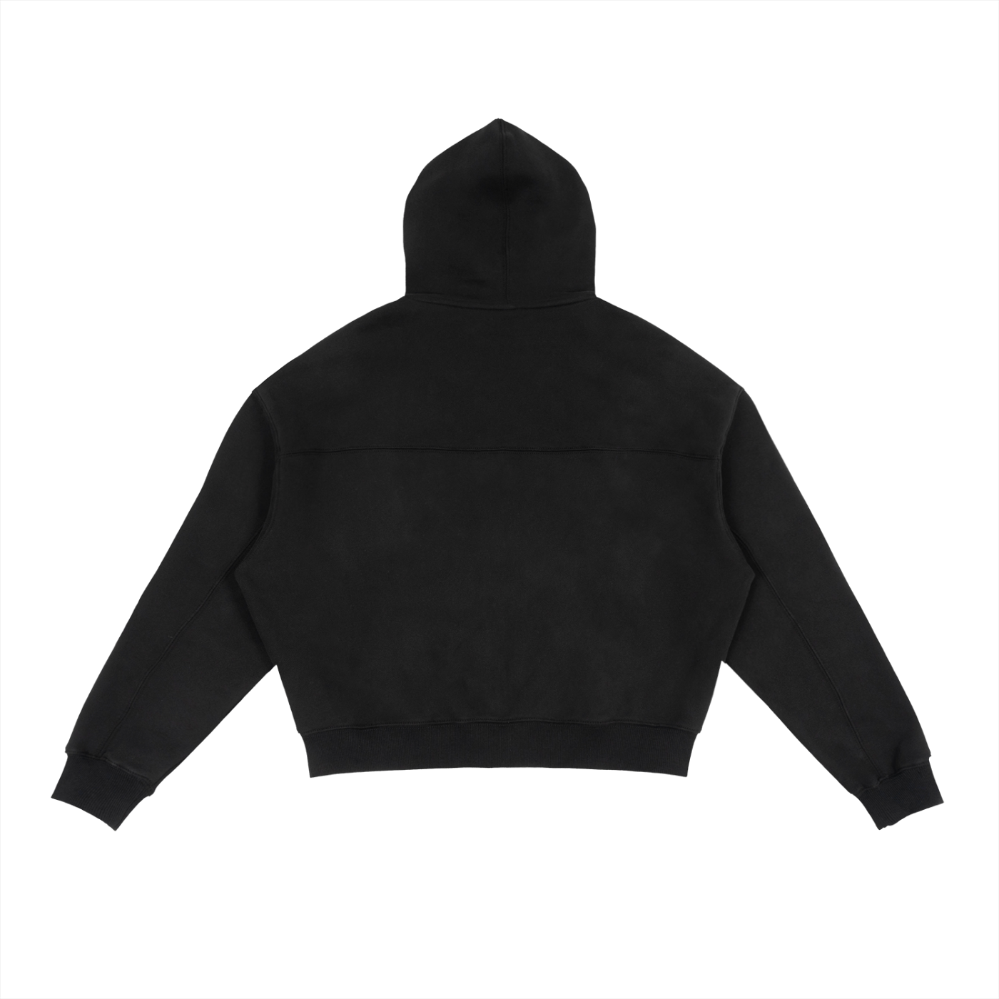 Cropped Zip-Up Boxy Hoodie