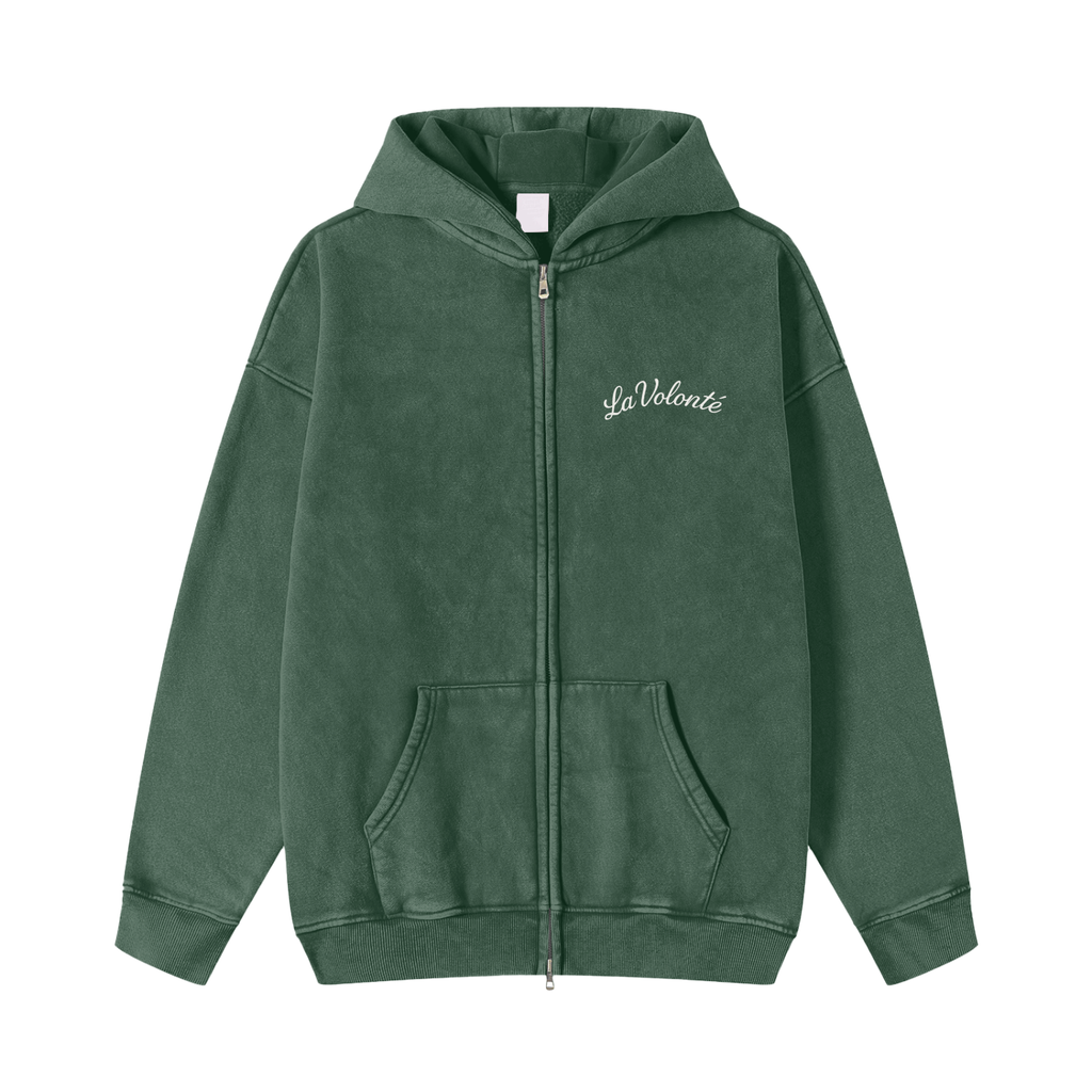 La Volonté Zip-Through Fleece Hoodie