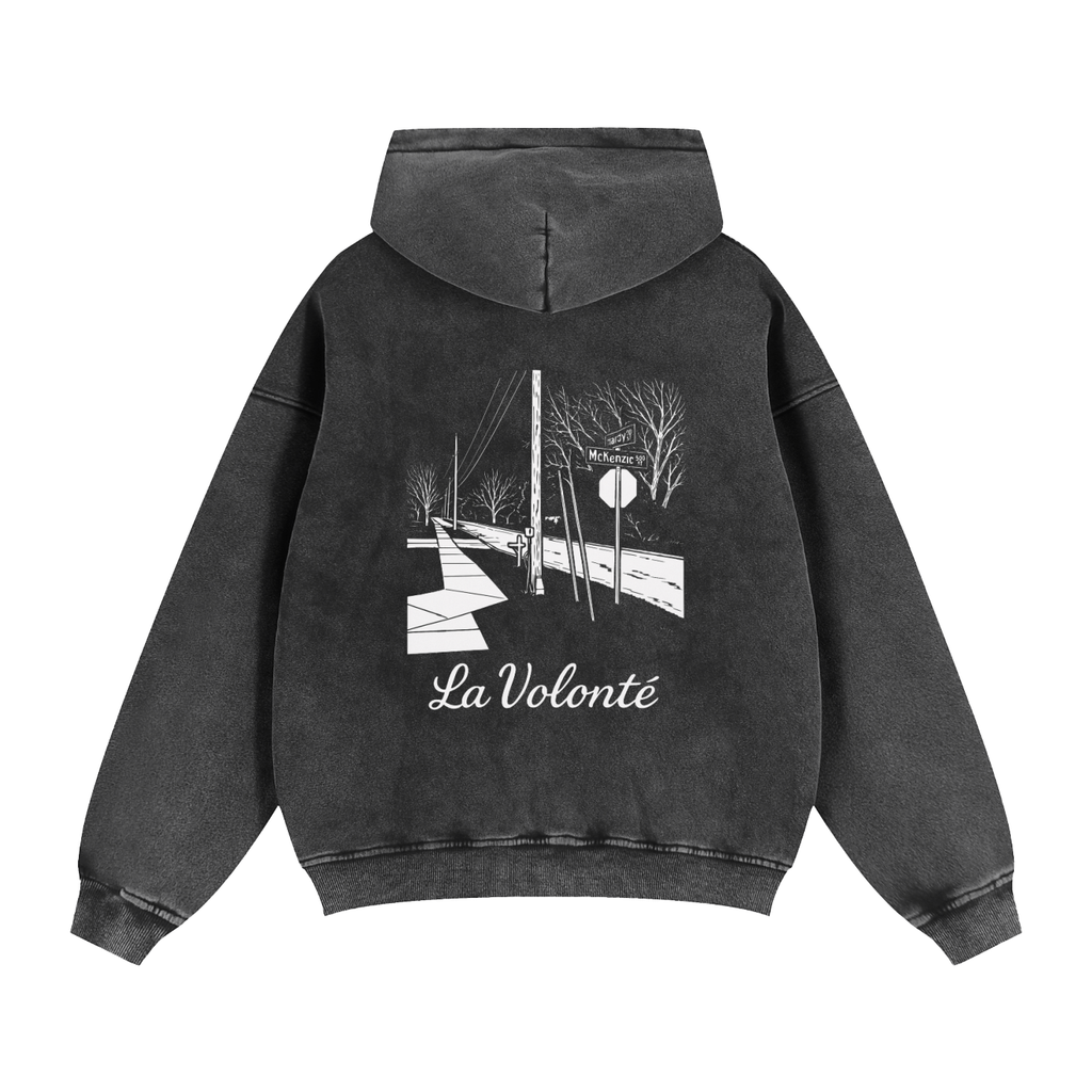 Cropped La Volonté Zip-Through Fleece Hoodie