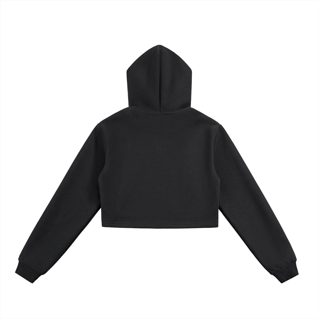 La Volonté Cropped Zip-Up Hoodie