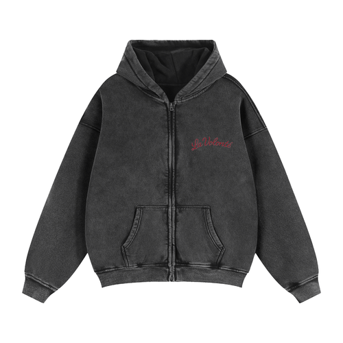 Cropped La Volonté Zip-Through Fleece Hoodie