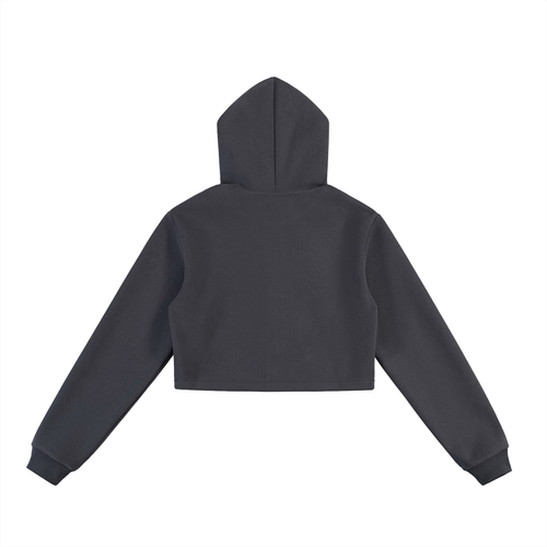 La Volonté Cropped Zip-Up Hoodie